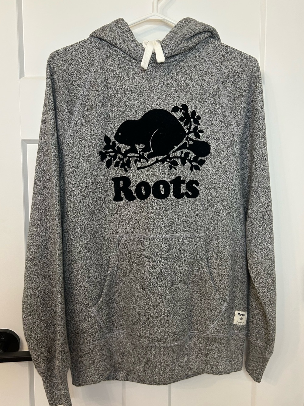 Roots Unisex Original Kanga Hoodie Salt & Pepper NWT XS